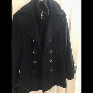 M60 Women’s Black Peacoat w/attached sweater-Small